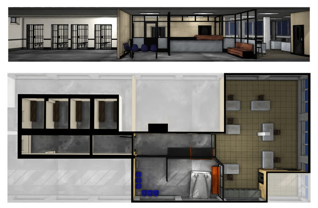 INT POLICE STATION plan