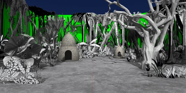 Jungle Set plan 1 with green background