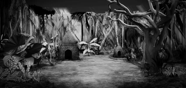 Jungle Set plan 5 visual for 'The Wonderful Story of Henry Sugar'